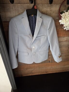 Class Club Gold Label Gingham Boys Blazer Size 7
